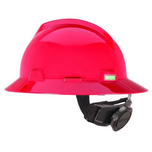 Casco ala ancha rojo ajuste matraca clase E MSA