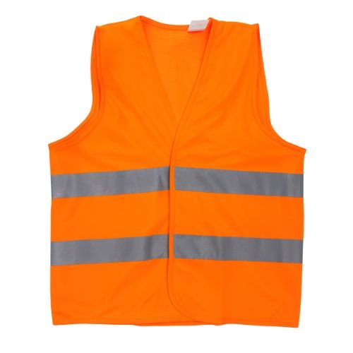 Chaleco alta visibilidad naranja con reflejante