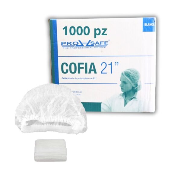 Cofia plisada 21" caja con 1,000 pzas TAC