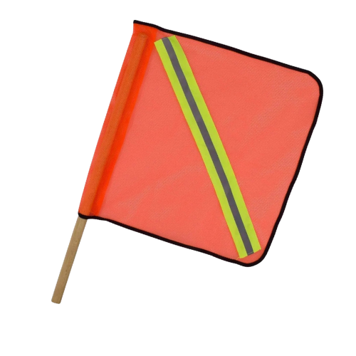 Banderola de malla naranja con reflejante de 45 x 45cm