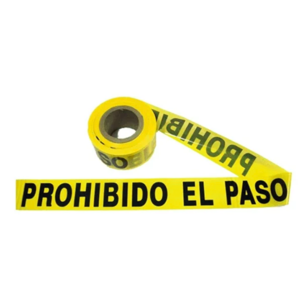 Cinta delimitadora prohibido el paso de 7.5cm x 305mts