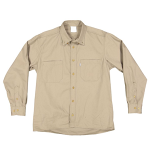 Camisa manga larga 100% algodón color caqui