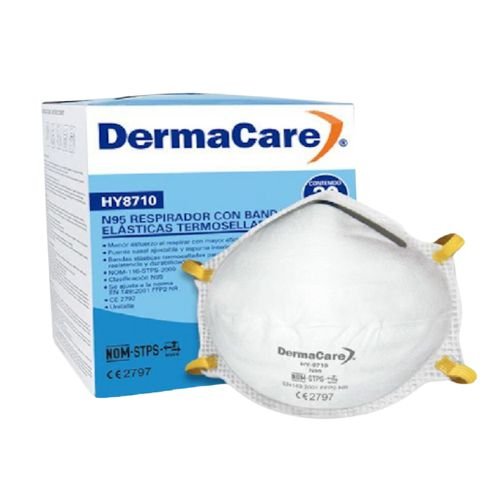 Cubre boca desechable N95 Clip nasal 20 piezas Dermacare