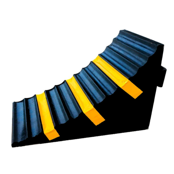 Calza de hule con reflejante de 1" 25 x 16 x 19 cm