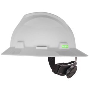 Casco ala ancha blanco ajuste matraca clase E MSA