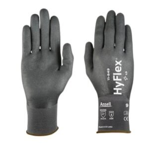 GUANTE NITRILO RECUBIERTO 360, RESISTENCIA A LA ABRASIÓN, AGARRE FIRME MCA ANSELL MOD. HYFLEX 11-849 9 Guante recubierto de nitrilo 360 HYFLEX