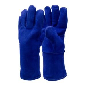 GUANTE T-10 PSOLDADOR CARNAZA AZUL HILO DE KEVLAR, MCA. MSC, MOD. MSC-BLWG14 Guante para soldador de carnaza color azul MSC