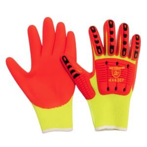 Guante de polietileno anti-impacto Guante de polietileno anti-impacto color rojo