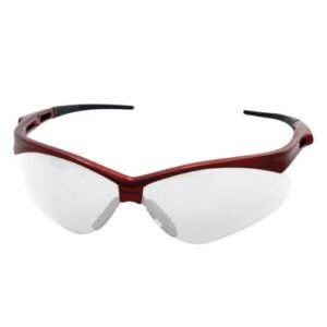 Lente de seguridad mica clara policarbonato rojo antirayadura Dermacare