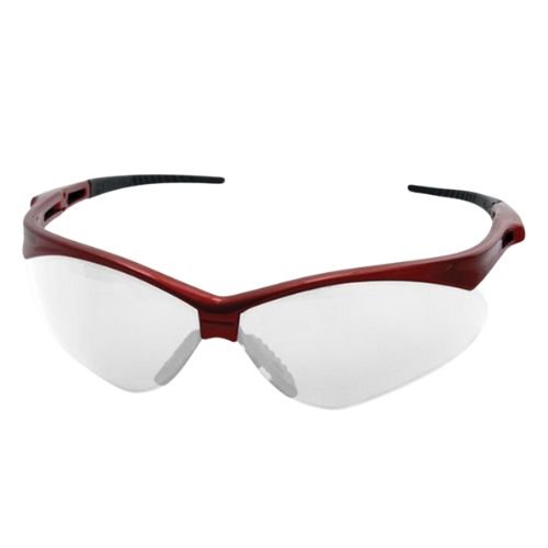 Lente de seguridad mica clara policarbonato rojo antirayadura Dermacare