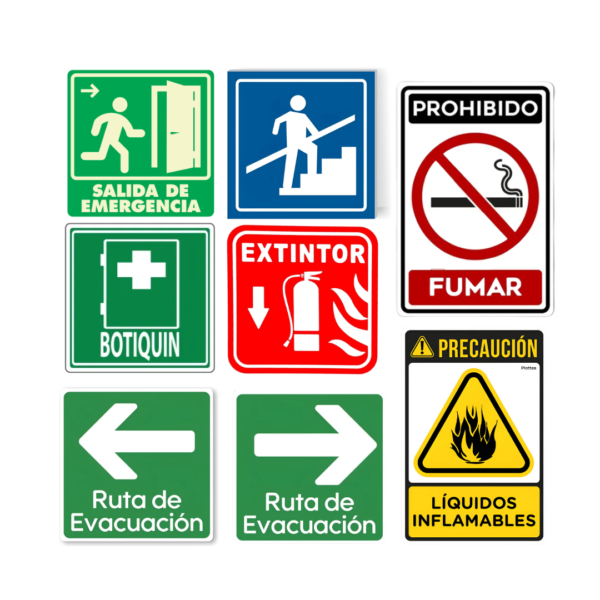 Señalamientos de seguridad (Varios diseños)