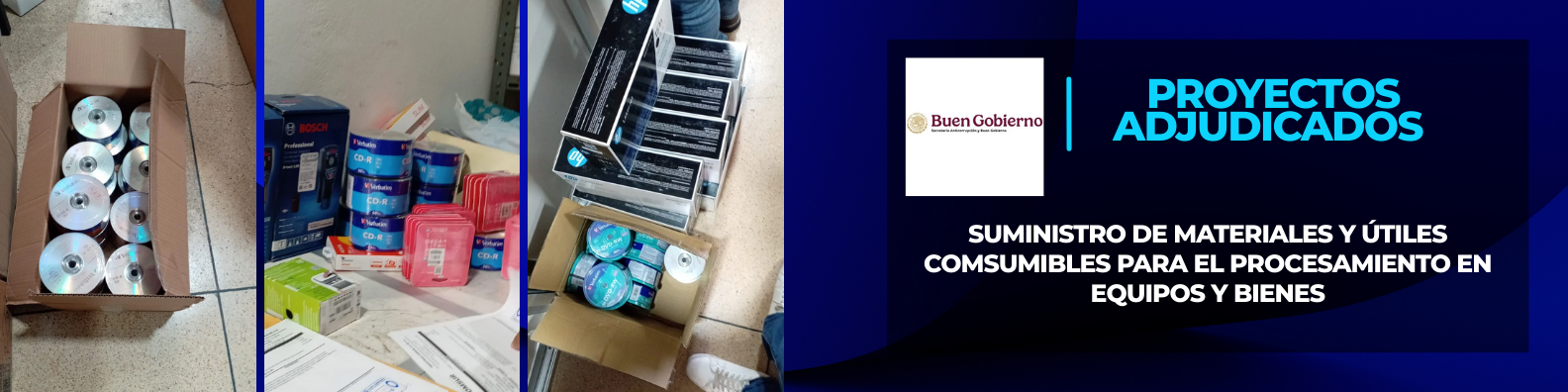 Proyecto Suministro de materiales y útiles comsumibles para el procesamiento en equipos y bienes buen gobierno